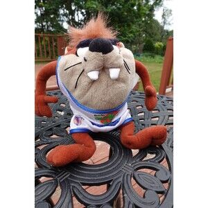 Vintage New 96 Space Jam Tasmania Devil Plush Toy